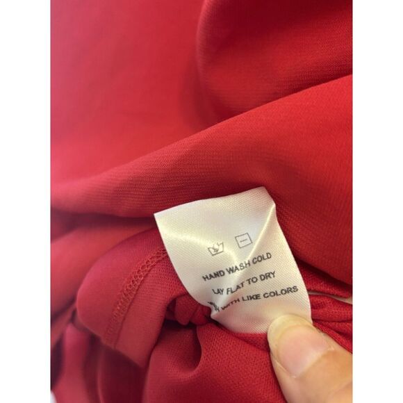 NSR - Flattering Side Ruched Asymmetrical‎ Tank Dress Red Large NWT V20 - Picture 5 of 5